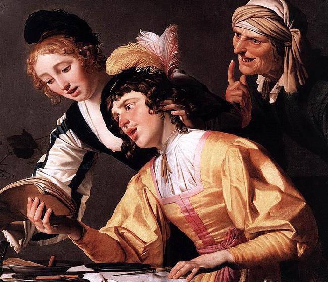 Gerard van Honthorst The Concert, Detail oil painting picture